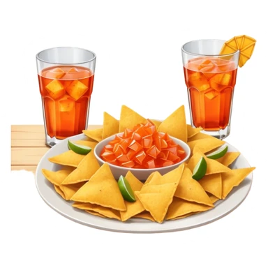 Aperol Spritz and Plate of nachos sticker