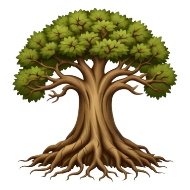 tree with roots sticker