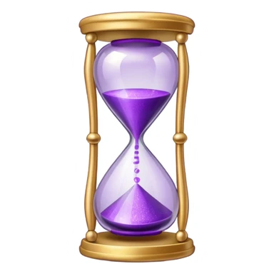 glitter purple hourglass sticker