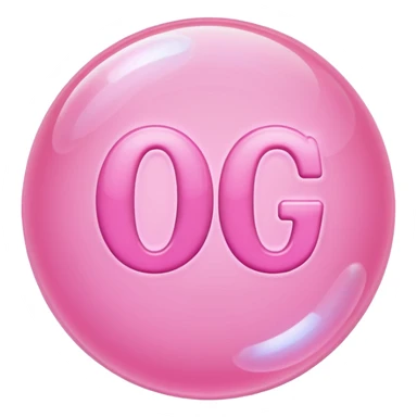 Pink bubble alphabet letters sticker