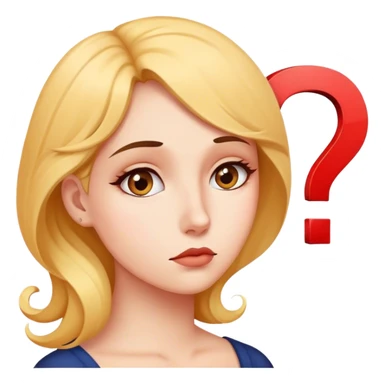 Femme qui se pose des question point d’interrogation  sticker