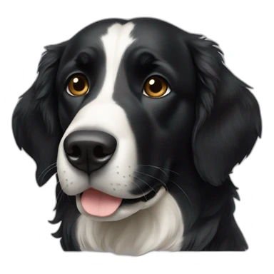 black golden retriever with white spot on nose sticker