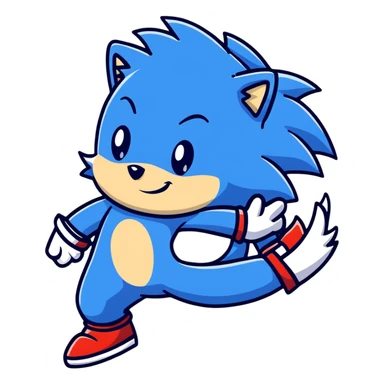 Sonic the blue hedgehog and Silver the white/silver hedgehog holding hands together as friends sticker