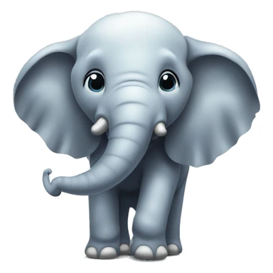 Un elefante bebe sobre una nube sticker