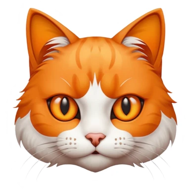 cat with a killer face  sticker