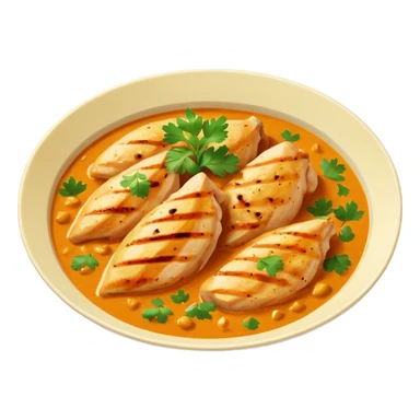 full chicken breast piece made into curry sticker