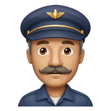 viejo bigote gorra sticker