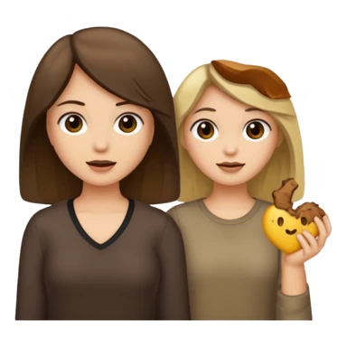 bestiess one with dark brown hair and one with dirty blonde hair sticker