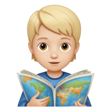 child Holding Maps sticker