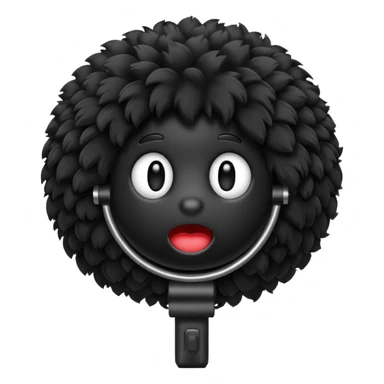 boom fluffly microphone sticker