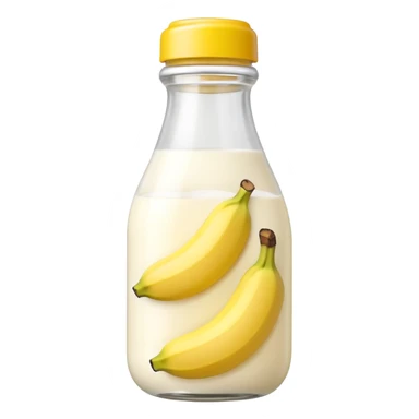baby Milk bottle with banana tag sticker