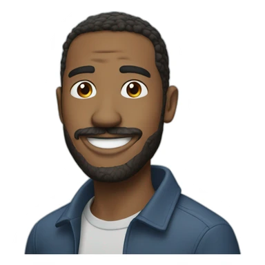 solo_smiling_parody_blue_background sticker