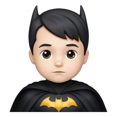 Toddler Batman in capes...Batman and NOT Superman  sticker