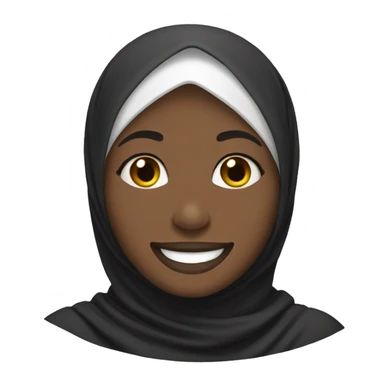 Black Hijabi laughing with tears sticker