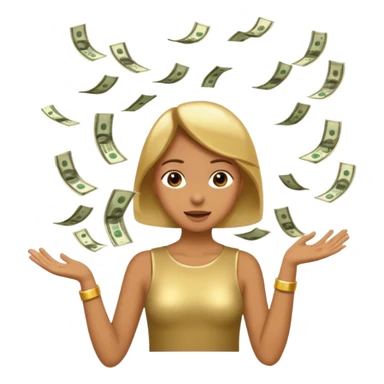 AAC with money falling around it sticker