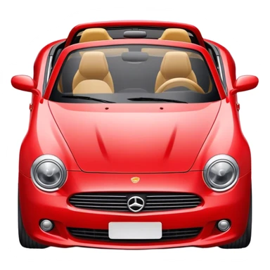 red car driving top down sticker