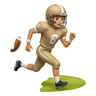 A person playing football on the field sticker