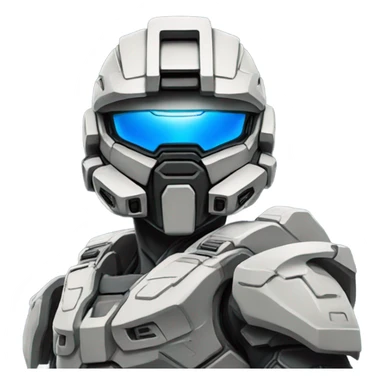 Halo Spartan anime blue sticker