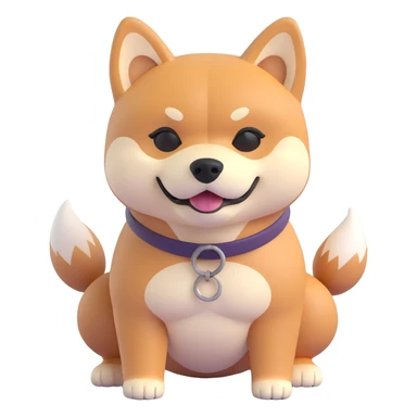 shiba inu with muscles sticker