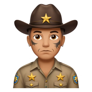 sheriff with tattoos sticker