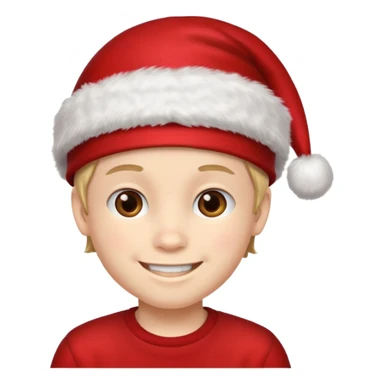 boy with red xmas hat sticker