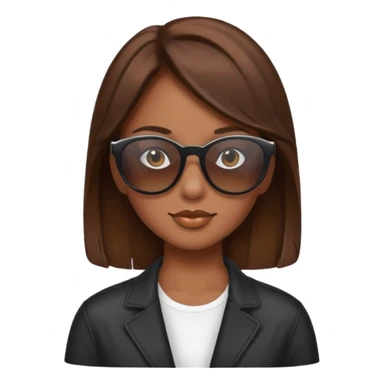 A bay girl wiht Brown Hair and a sunn Glases sticker