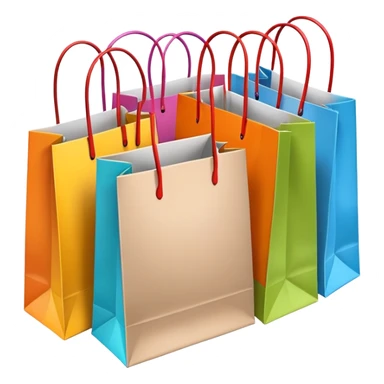 Multiple shopping bags sticker