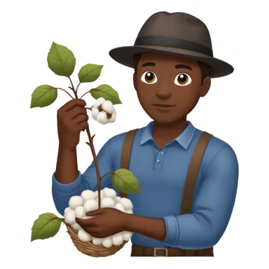Black guy picking cotton  sticker