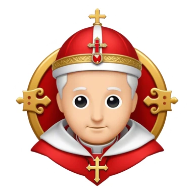 Pope emblem red sticker