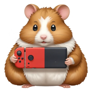 hamster playing Nintendo switch sticker