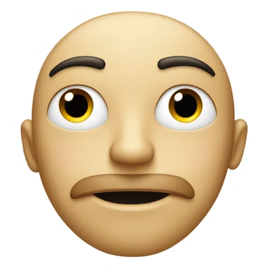 side eye emoji that only shows half of the face and has a straight mouth sticker