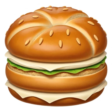 bread bun without cheese sticker