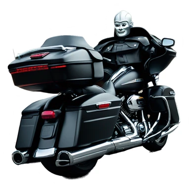Tin Man on black Harley road glide sticker