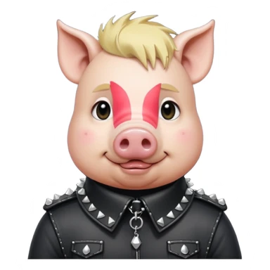 blonde haired punk pig sticker