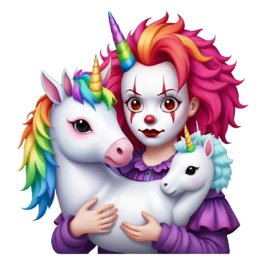 Pennywise with a unicorn plushie sticker
