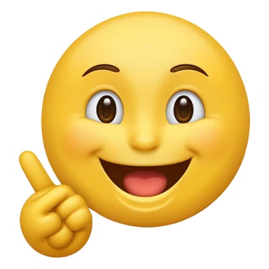Laughing emoji pointing at me sticker