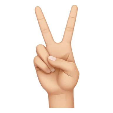 victory hand sign with peace symbol sticker