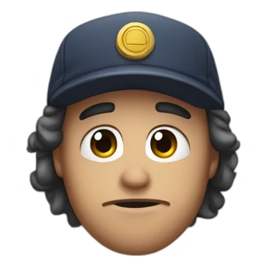 salute emoji with a single tear sticker