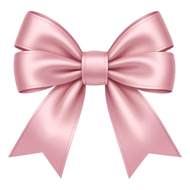 light pink ribbon bow sticker
