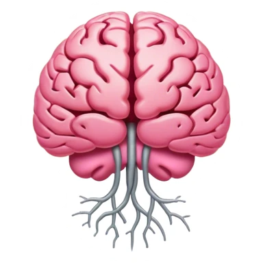 A ** pink human brain** with a energy energy beam of light thought around it s... radiating loving thoughts while it rewires itself hearts  sticker