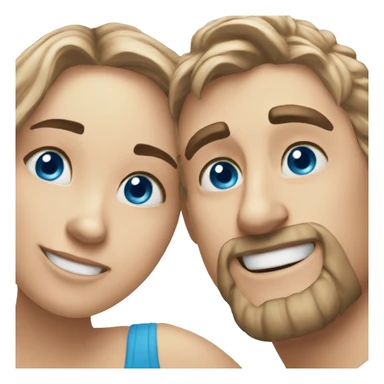 smiling couple selfie moment blue eyes sticker