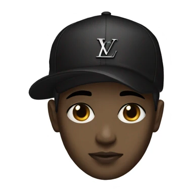 Goth boy with louis vuitton cap brown eyes sticker