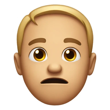 Crippling anxiety expressed as a small face emoji  sticker
