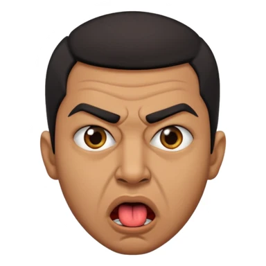 Un algérien enervé avec la fameuse mimique de la langue culturelle sticker