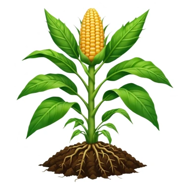 Cây bắp mọc trên đất sticker