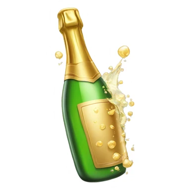 Popping champagne bottle  sticker