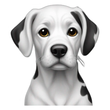 dog american stanford black and white sticker