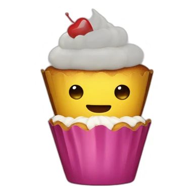 Happy cupcake with iron man  sticker