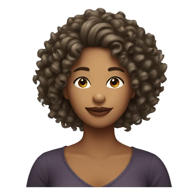 Woman wir curly hair sticker