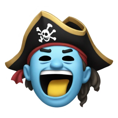 Laughing Crying Pirate, ROFL, Wheezing Laugh, Tears sticker